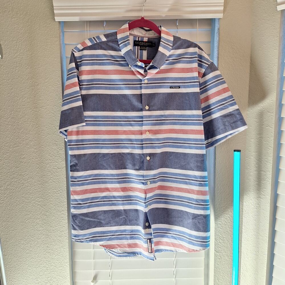 us polo assn Size XL Short Sleeve American Multicolored Short Sleeve Shirt...
